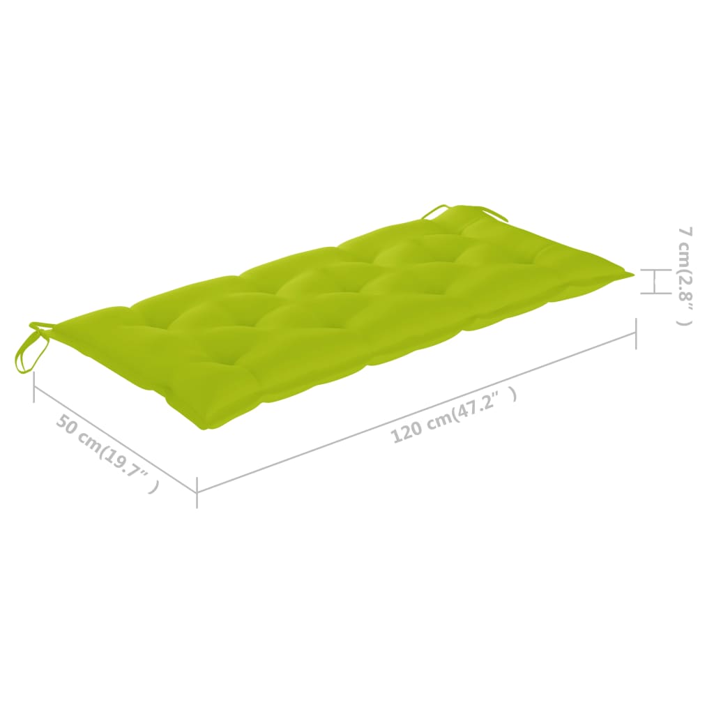 Vrtna klupa s jastukom 120 cm od bambusa