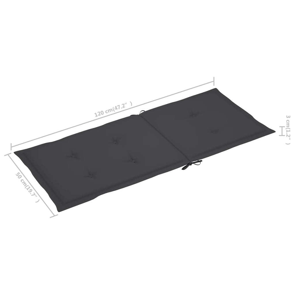 Stolica za ljuljanje s jastucima od masivnog bagremovog drva