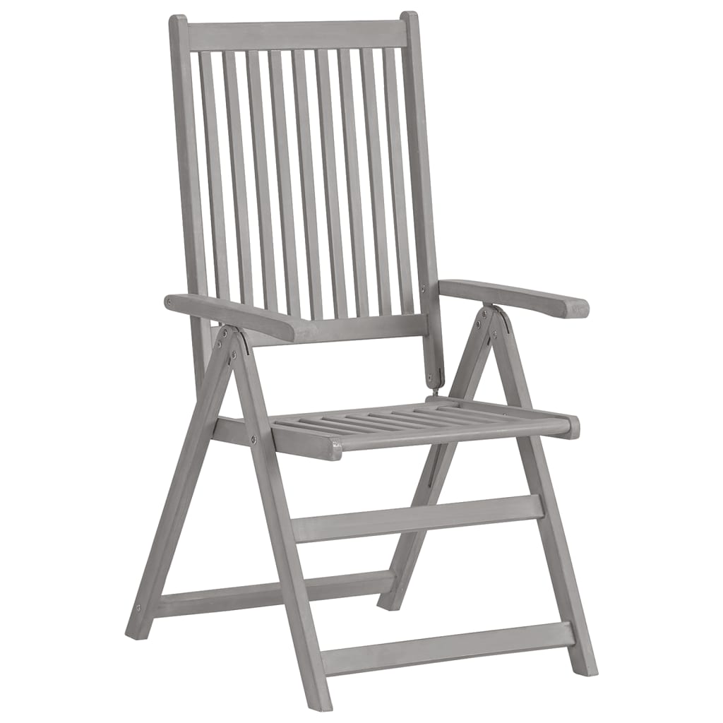 Nagibne vrtne stolice s jastucima 2 kom masivno bagremovo drvo