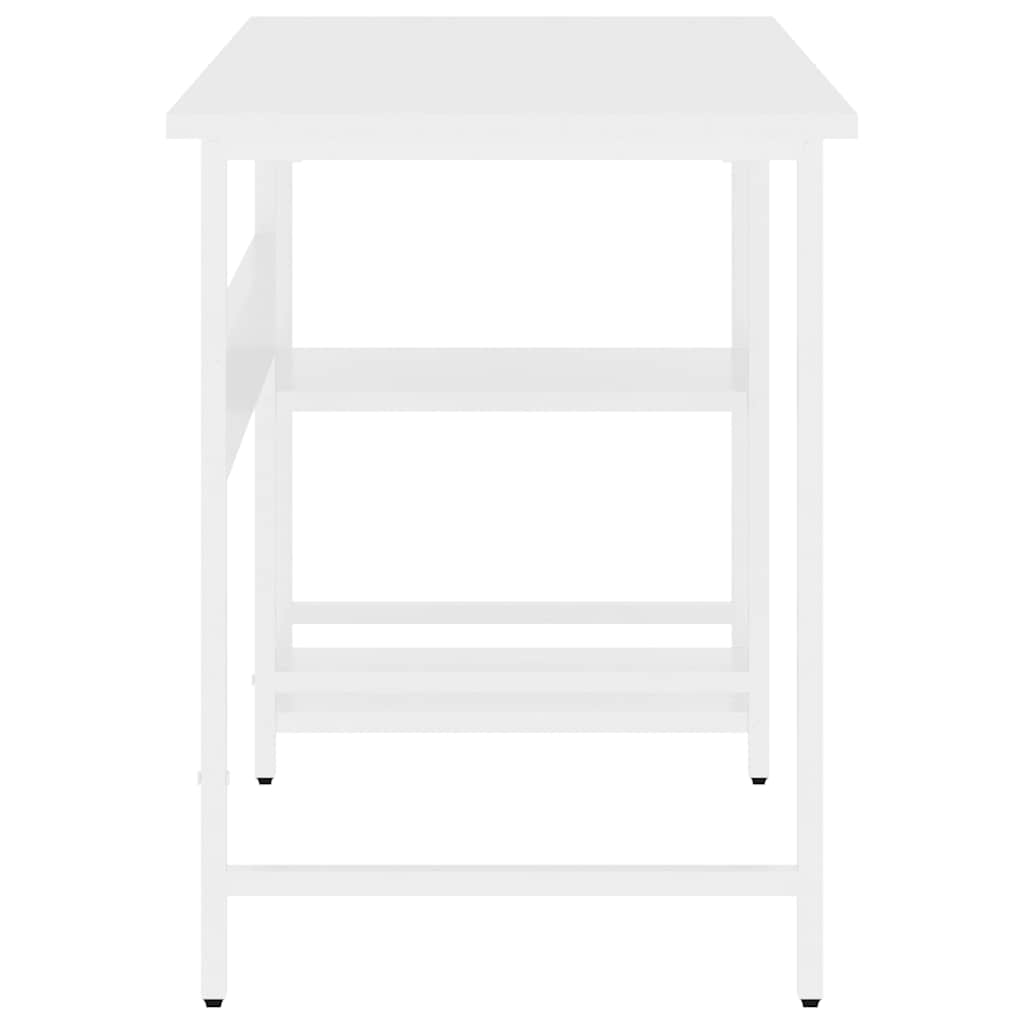 Stol za računalo bijeli 105 x 50 x 72 cm od MDF-a i metala