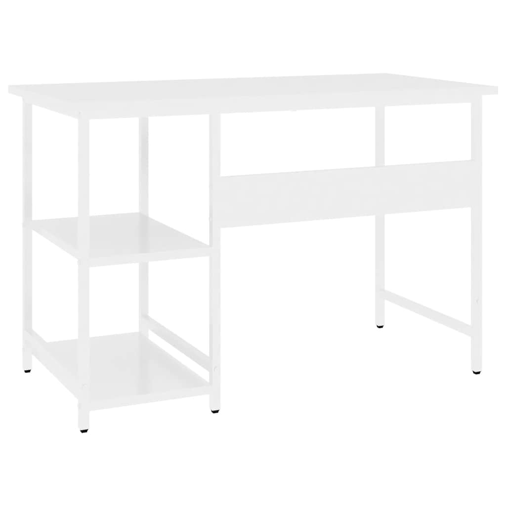 Stol za računalo bijeli 105 x 50 x 72 cm od MDF-a i metala