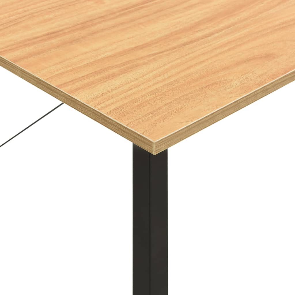 Stol za računalo crni i boja hrasta 80 x 40 x 72 cm MDF i metal