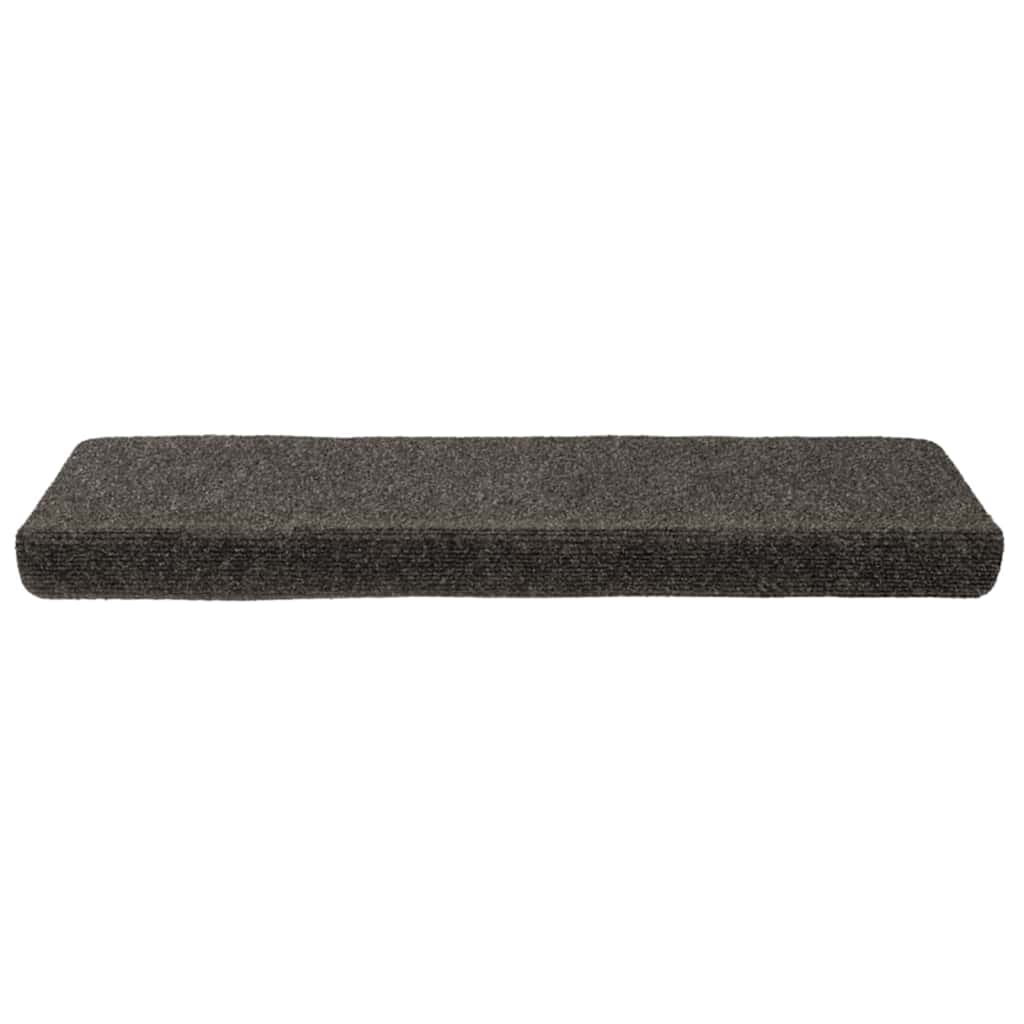 Prostirke za stepenice samoljepljive 15 kom 65x21x4 cm antracit pravokutni rub