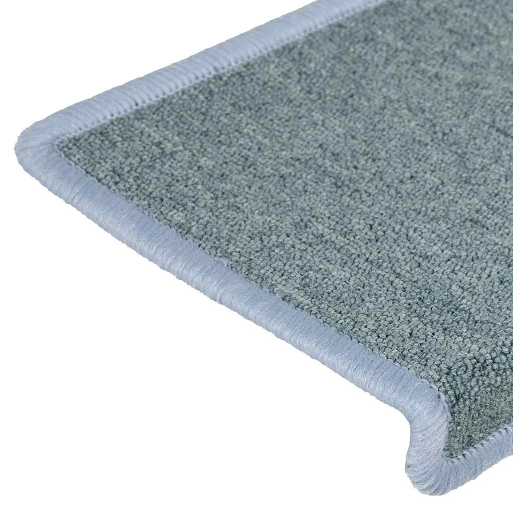Prostirke za stepenice 15 kom 65x21x4 cm morsko plave pravokutne rubove