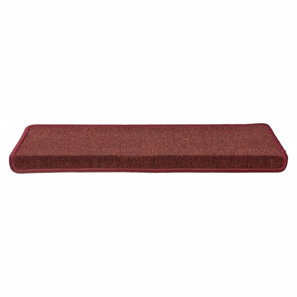 Prostirke za stepenice 15 kom 65x21x4 cm bordo pravokutni rub