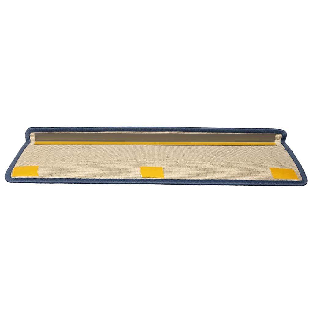Prostirke za stepenice 15 kom 65x21x4 cm svijetlo sive i plave pravokutne rubove
