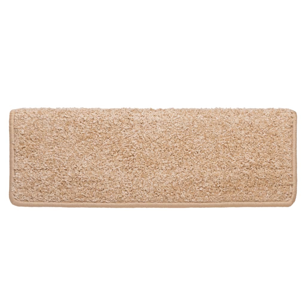 Prostirke za stepenice 15 kom 65x21x4 cm zlatne pravokutne rubove