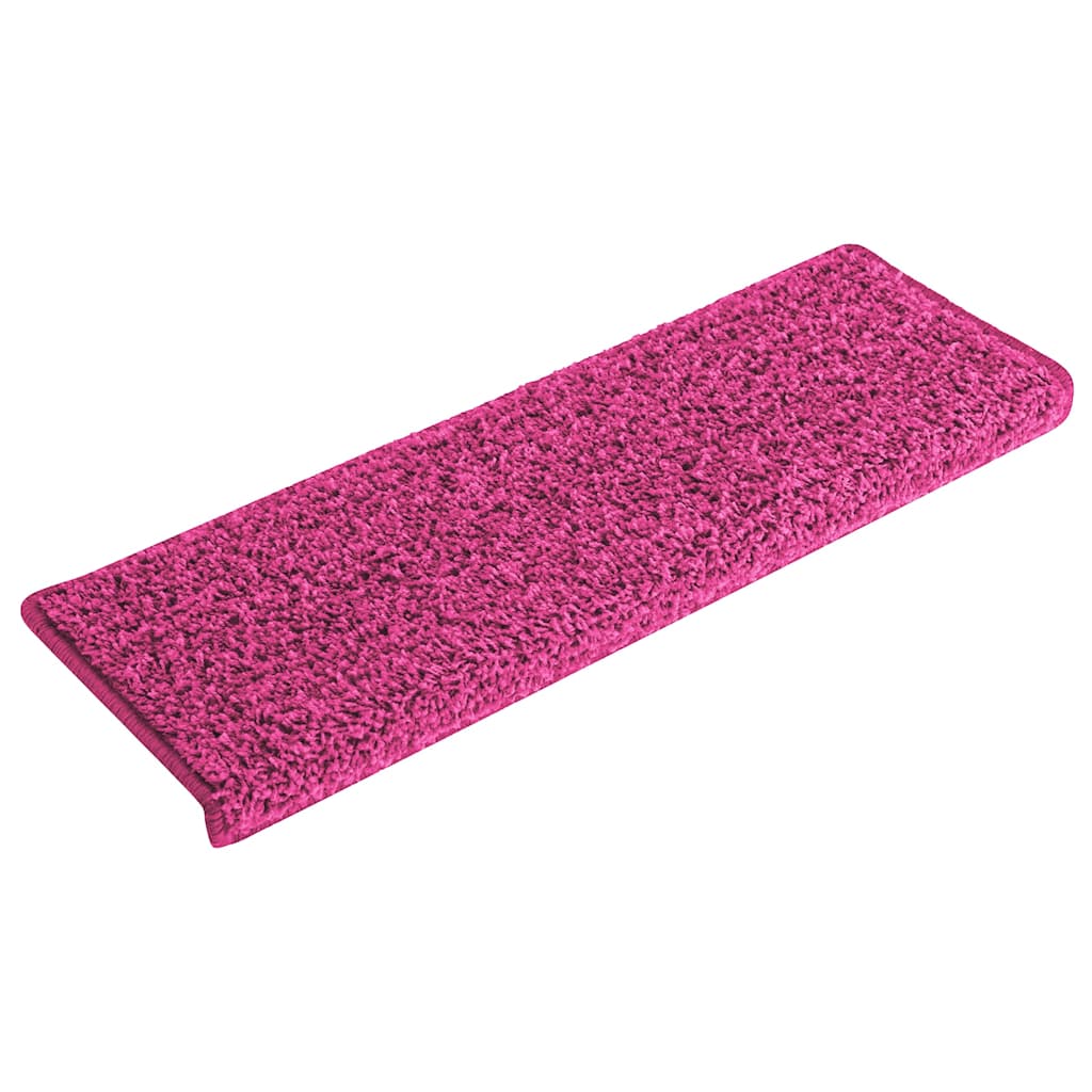 Prostirke za stepenice 15 kom 65x21x4 cm roze pravokutni rub