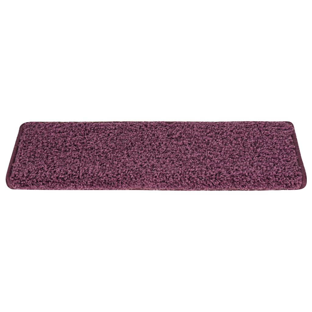 Prostirke za stepenice 15 kom 65x21x4 cm tamnoljubičaste pravokutne rubove