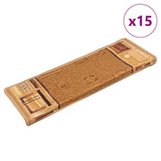 Samoljepljivi otirači za stepenice 15 kom 65x21x4 cm bež