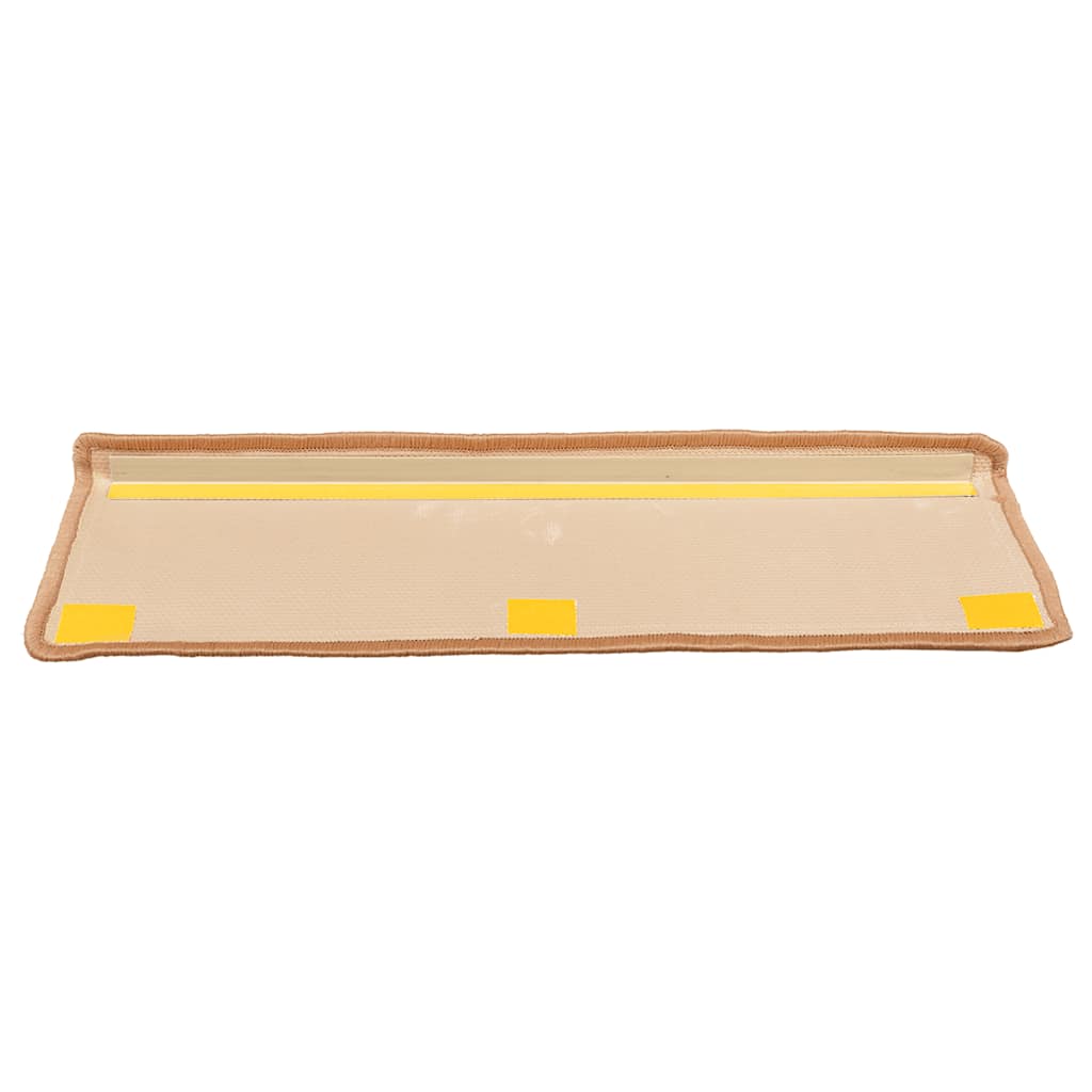 Samoljepljivi otirači za stepenice 15 kom 65x21x4 cm bež