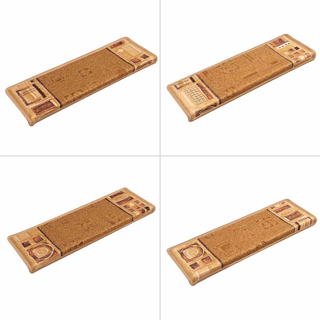 Samoljepljivi otirači za stepenice 15 kom 65x21x4 cm bež