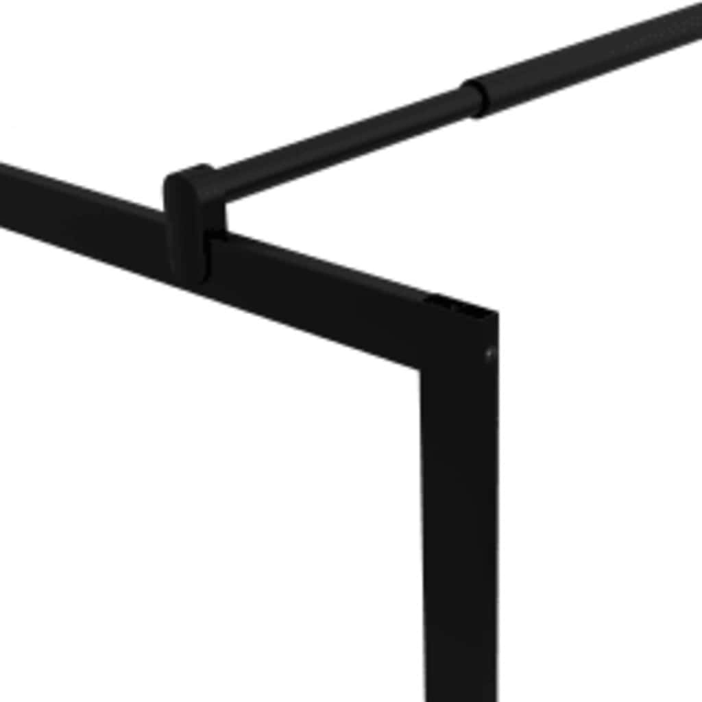 Pregrada za tuširanje od kaljenog stakla crna 80 x 195 cm