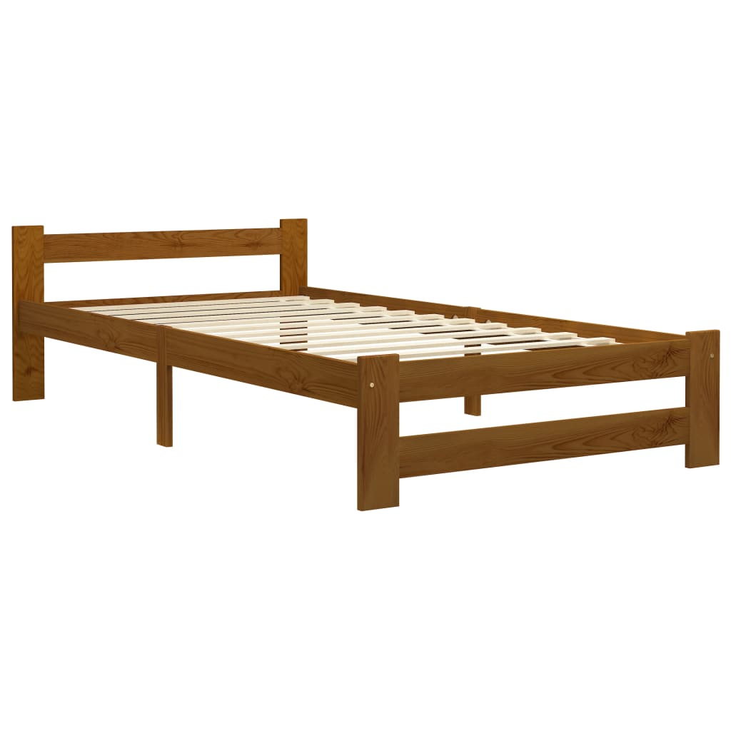 Okvir za krevet od masivne borovine boja meda 90 x 200 cm