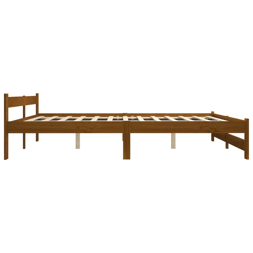 Okvir za krevet od masivne borovine boja meda 140 x 200 cm