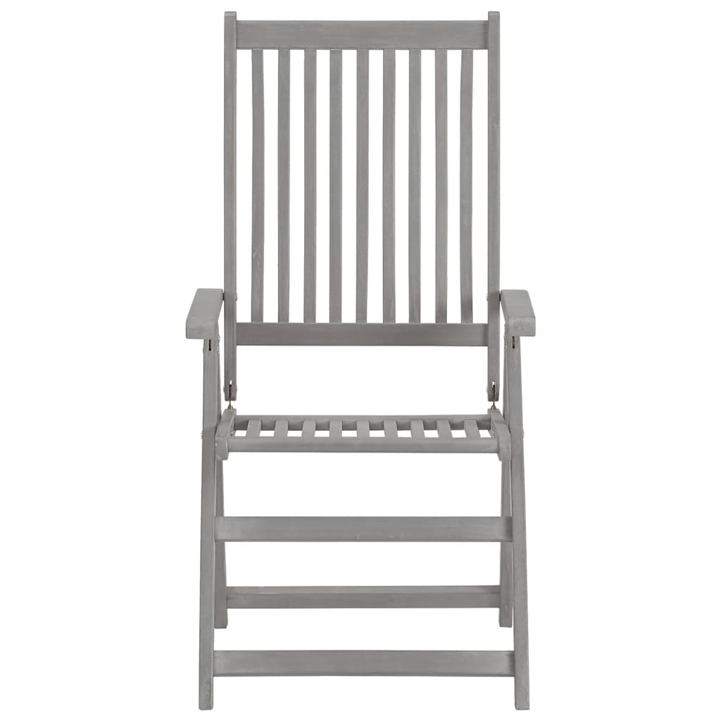 Nagibne vrtne stolice s jastucima 4 kom masivno bagremovo drvo