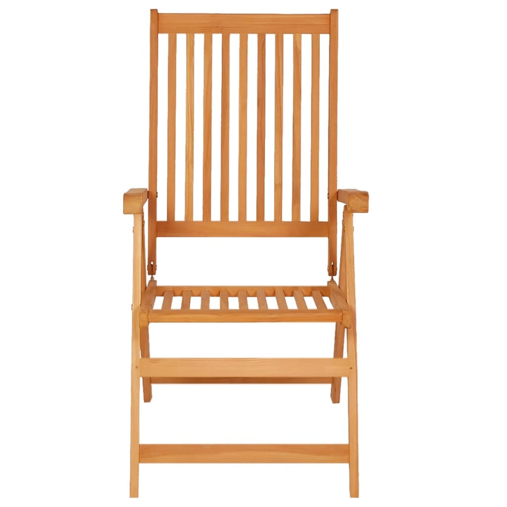 Vrtne stolice sa smeđe-sivim jastucima 4 kom masivna tikovina
