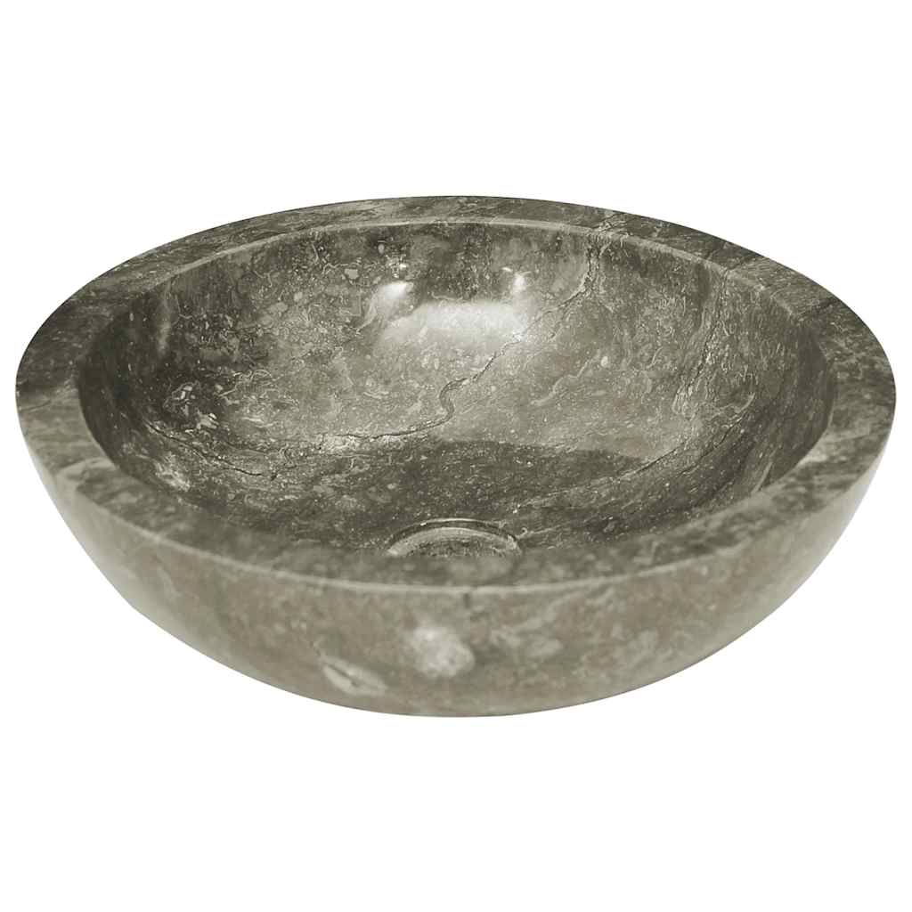 Umivaonik sivi Ø 40 x 12 cm mramorni