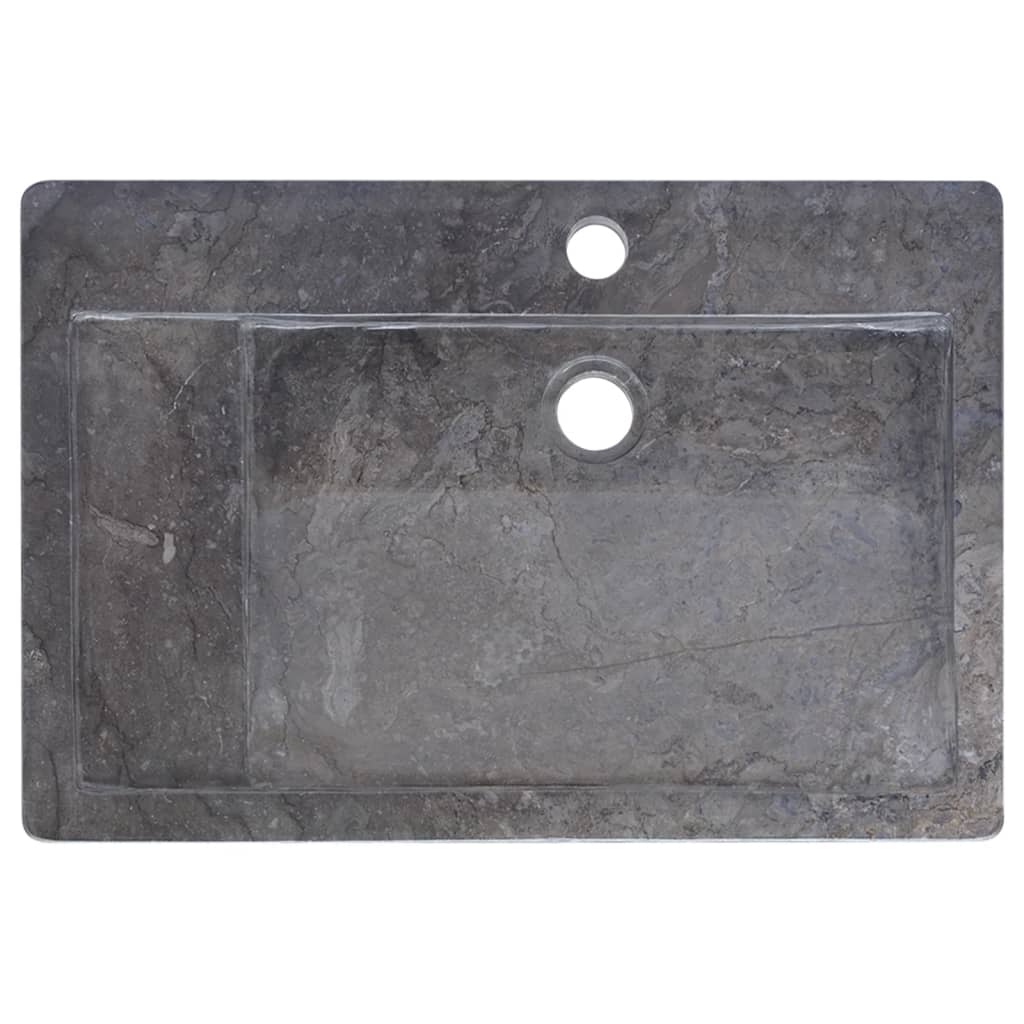 Umivaonik crni 58 x 39 x 10 cm mramorni