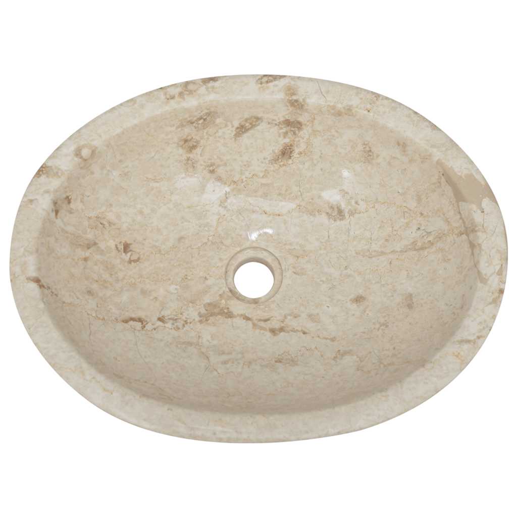 Umivaonik krem 53 x 40 x 15 cm mramorni