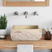 Umivaonik krem 30 x 30 x 13 cm mramorni