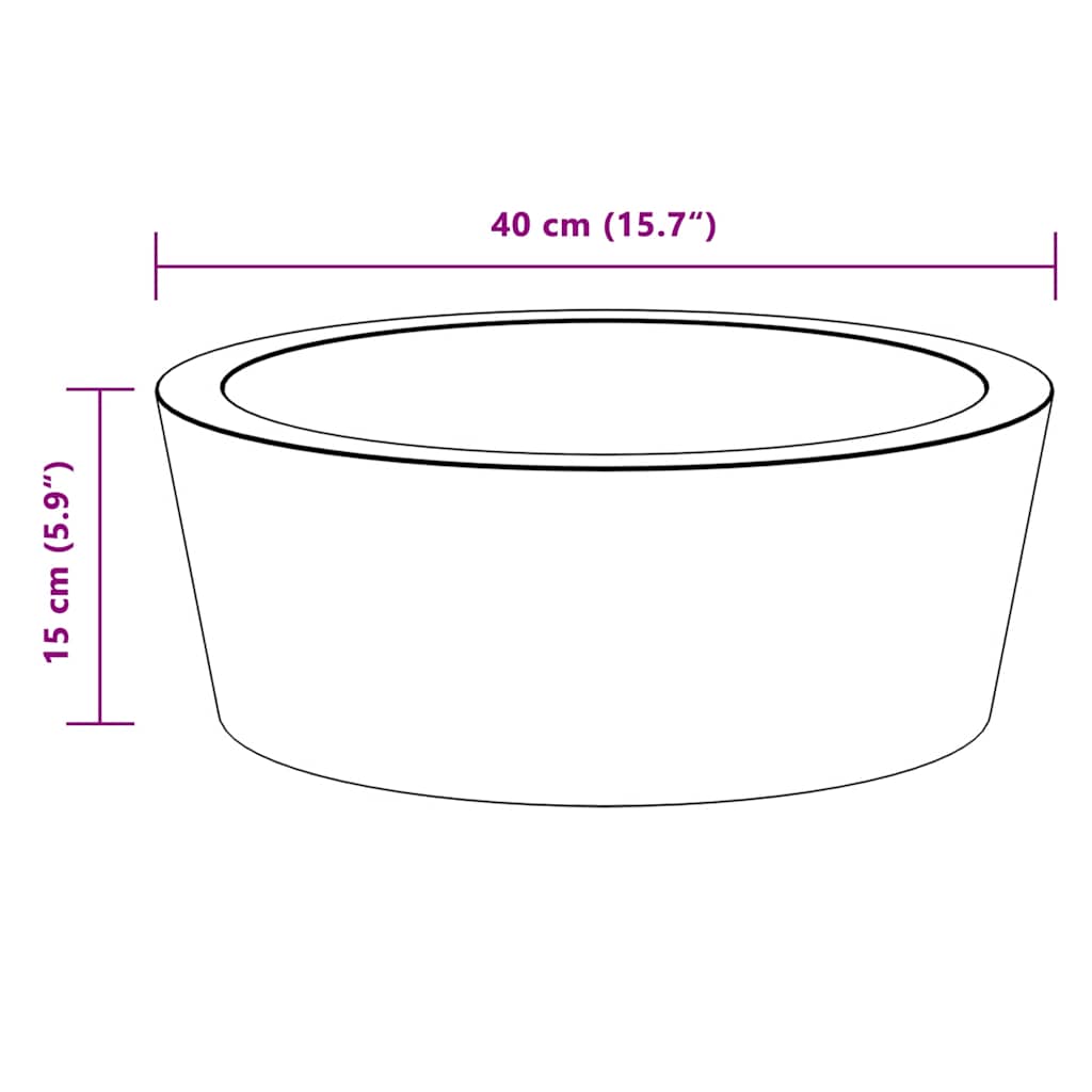 Umivaonik krem Ø 40 x 15 cm mramorni
