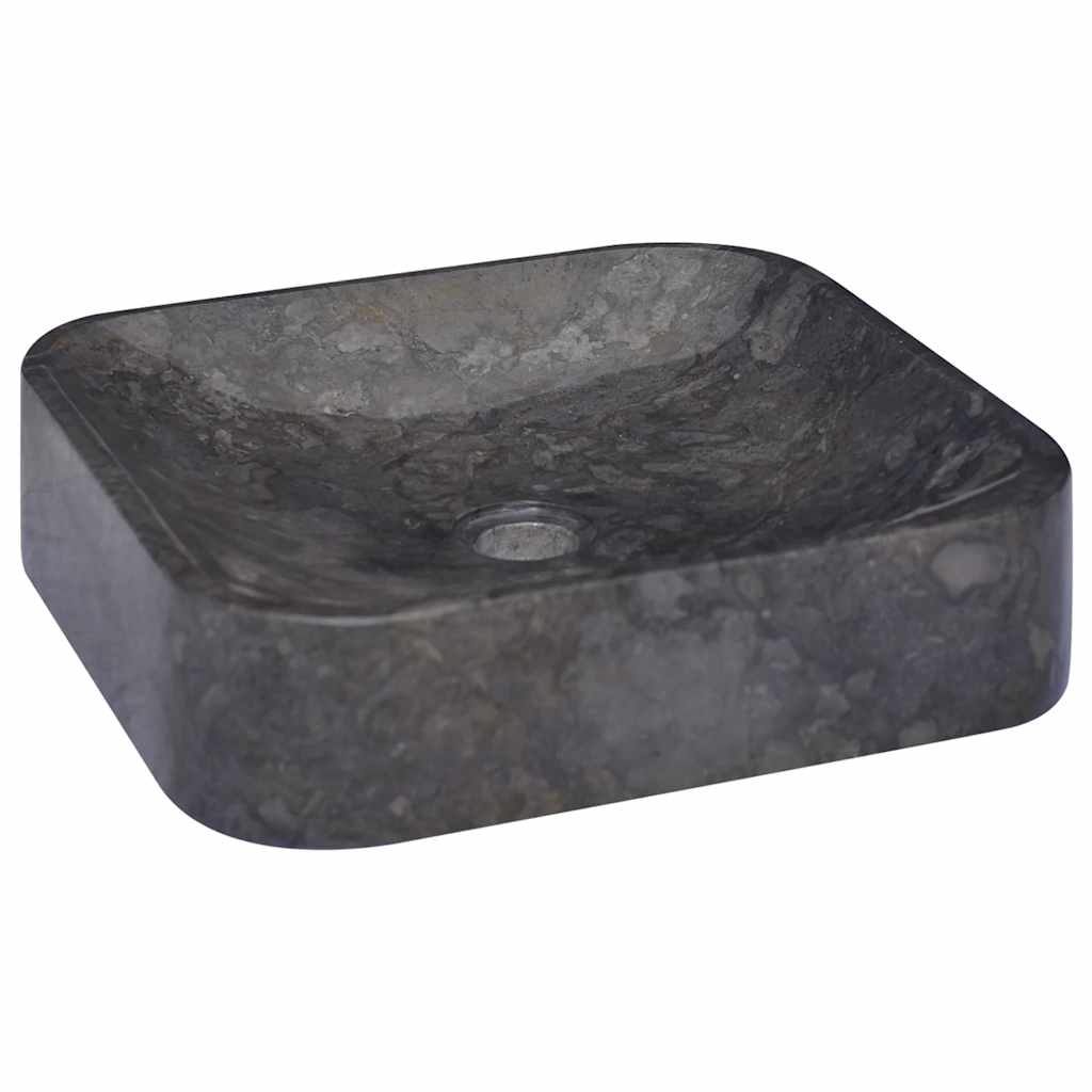 Umivaonik crni 40 x 40 x 10 cm mramorni