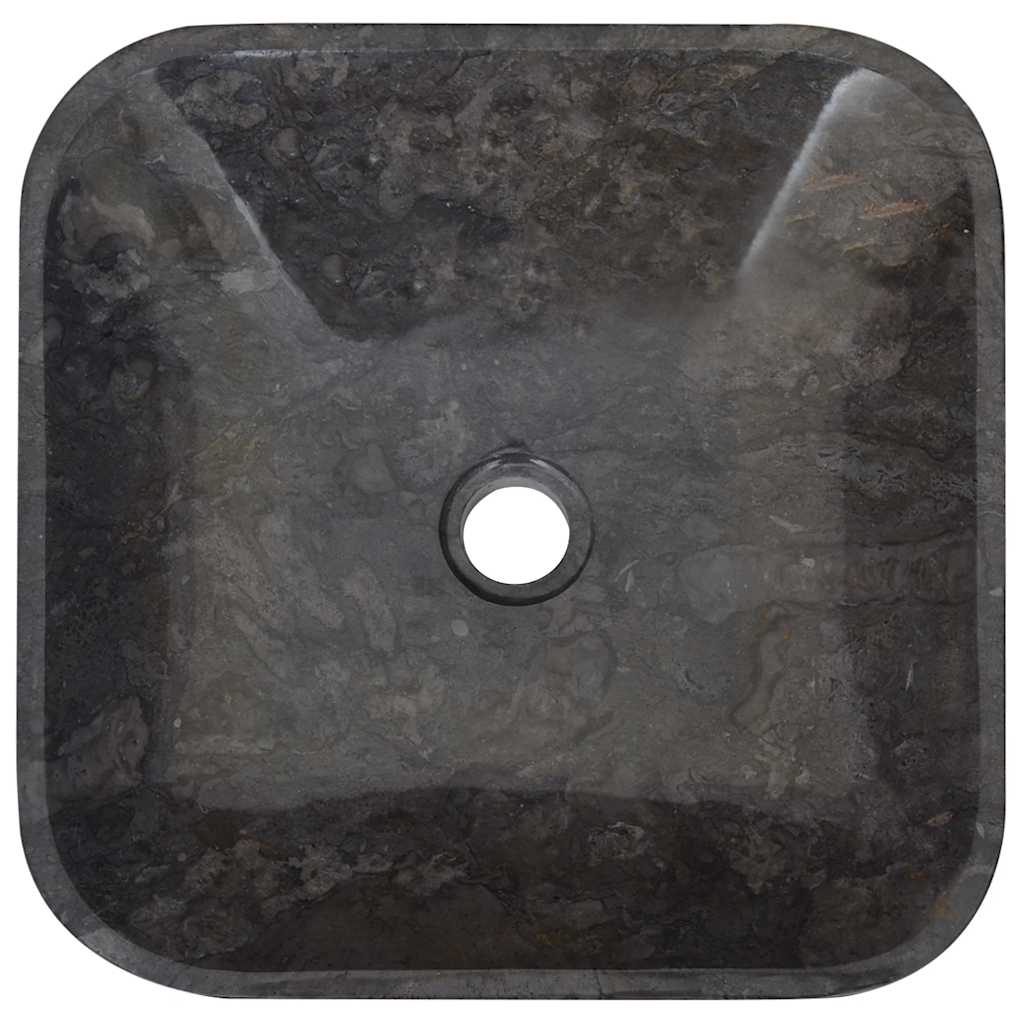 Umivaonik crni 40 x 40 x 10 cm mramorni