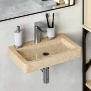 Zidni umivaonik krem 38 x 24 x 6,5 cm mramorni