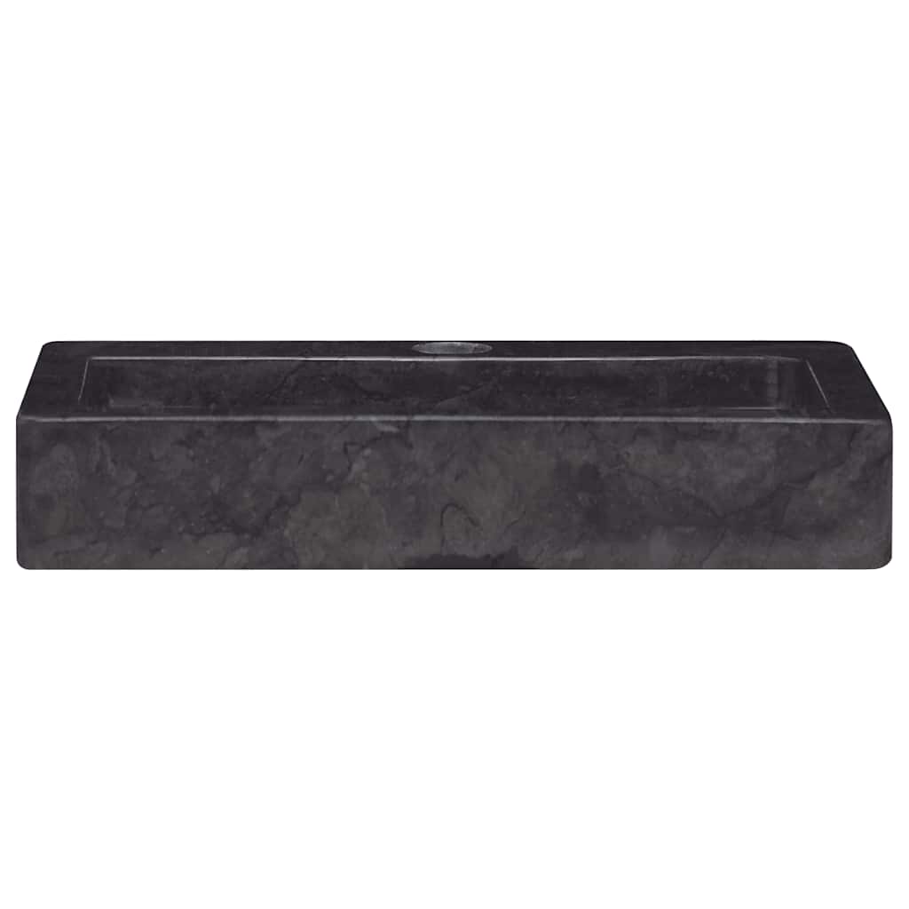 Zidni umivaonik crni 38 x 24 x 6,5 cm mramorni