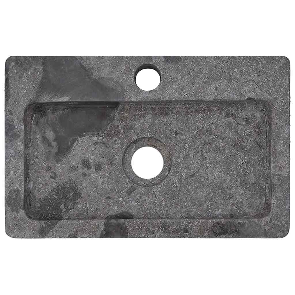 Zidni umivaonik sivi 38 x 24 x 6,5 cm mramorni