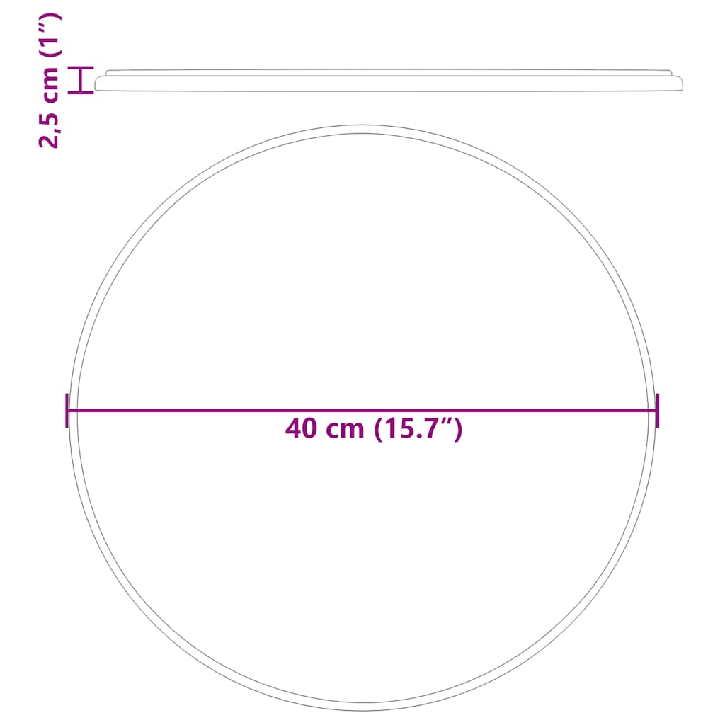 Stolna ploča krem Ø 40 x 2,5 cm mramorna
