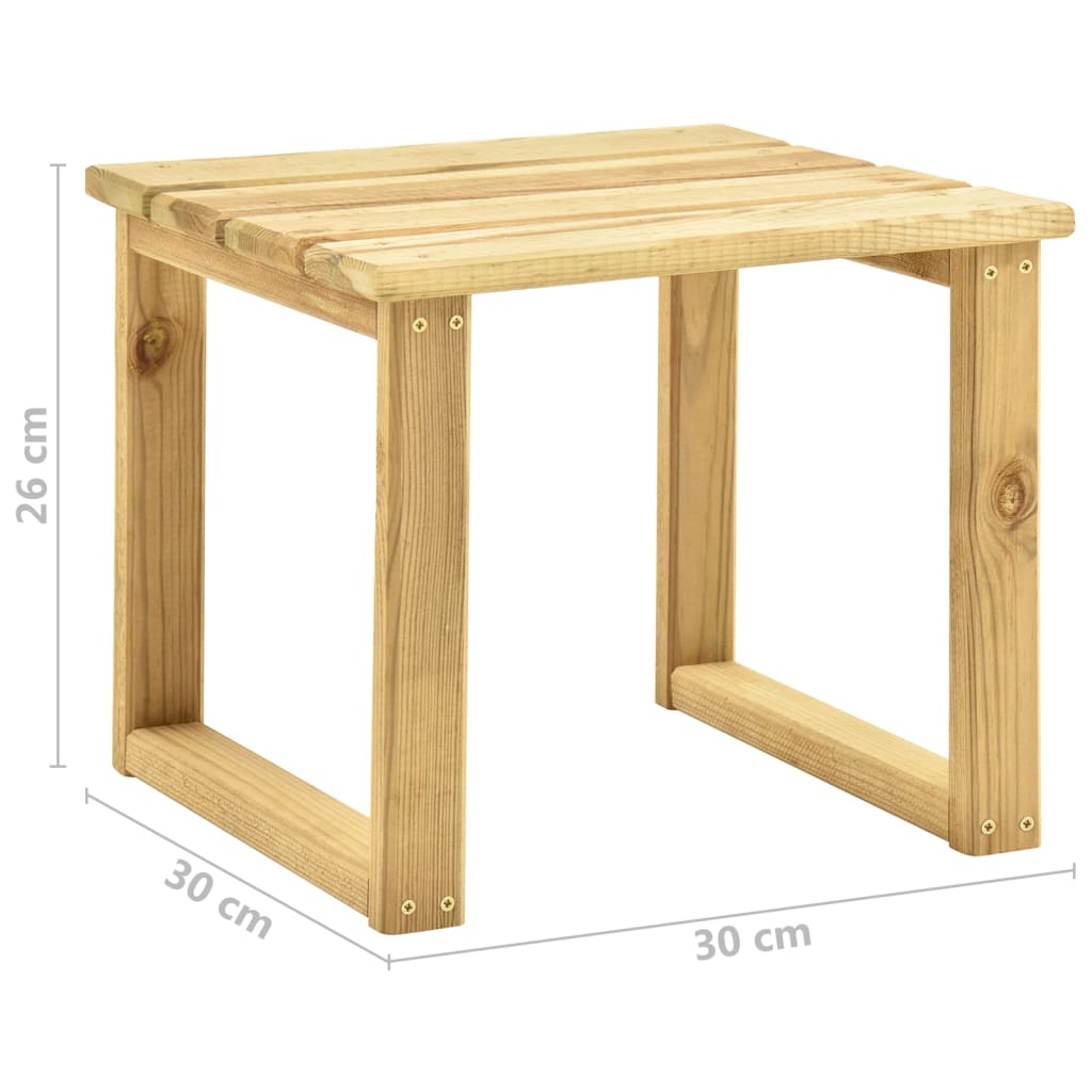 Vrtna ležaljka sa stolićem i jastukom od impregnirane borovine