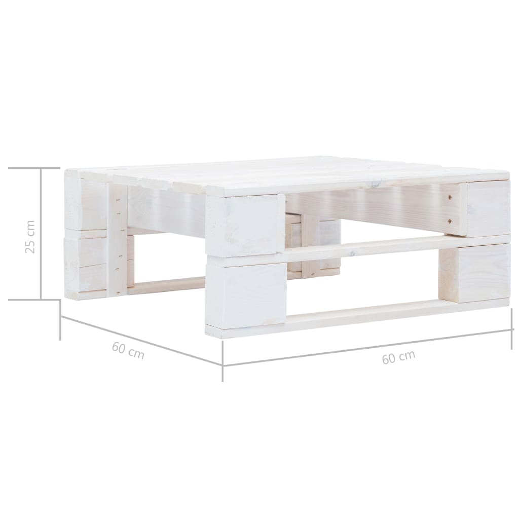 Vrtni tabure od paleta od bijelo impregnirane borovine