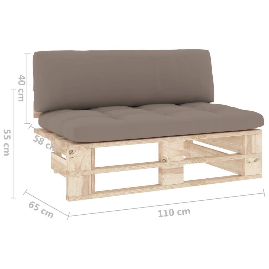 Srednja vrtna sofa od paleta od impregnirane borovine