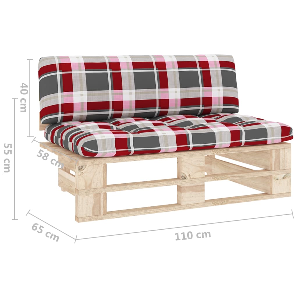 Srednja vrtna sofa od paleta od impregnirane borovine