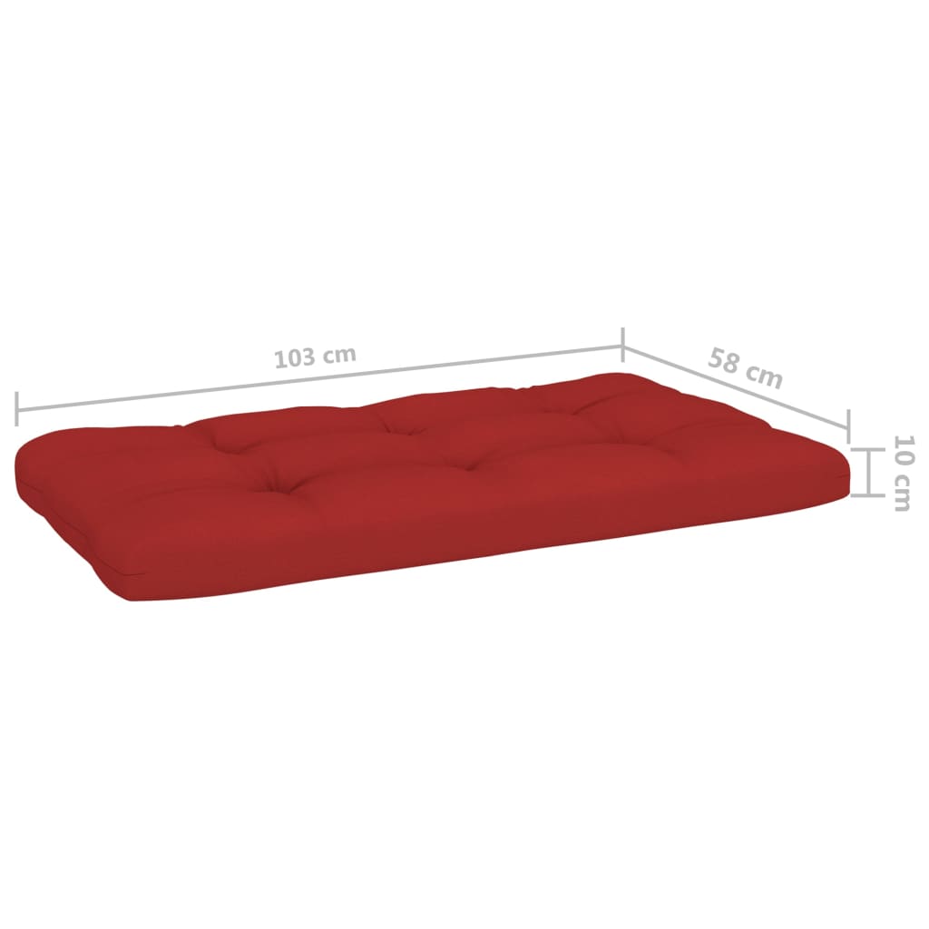 Dvosjed od paleta s jastucima od bijelo impregnirane borovine