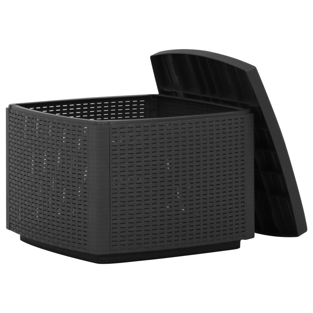 Vrtni stol boja sivi 53 x 53 x 40 cm plastični