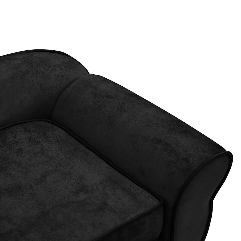 Sofa za pse crna 72 x 45 x 30 cm plišana