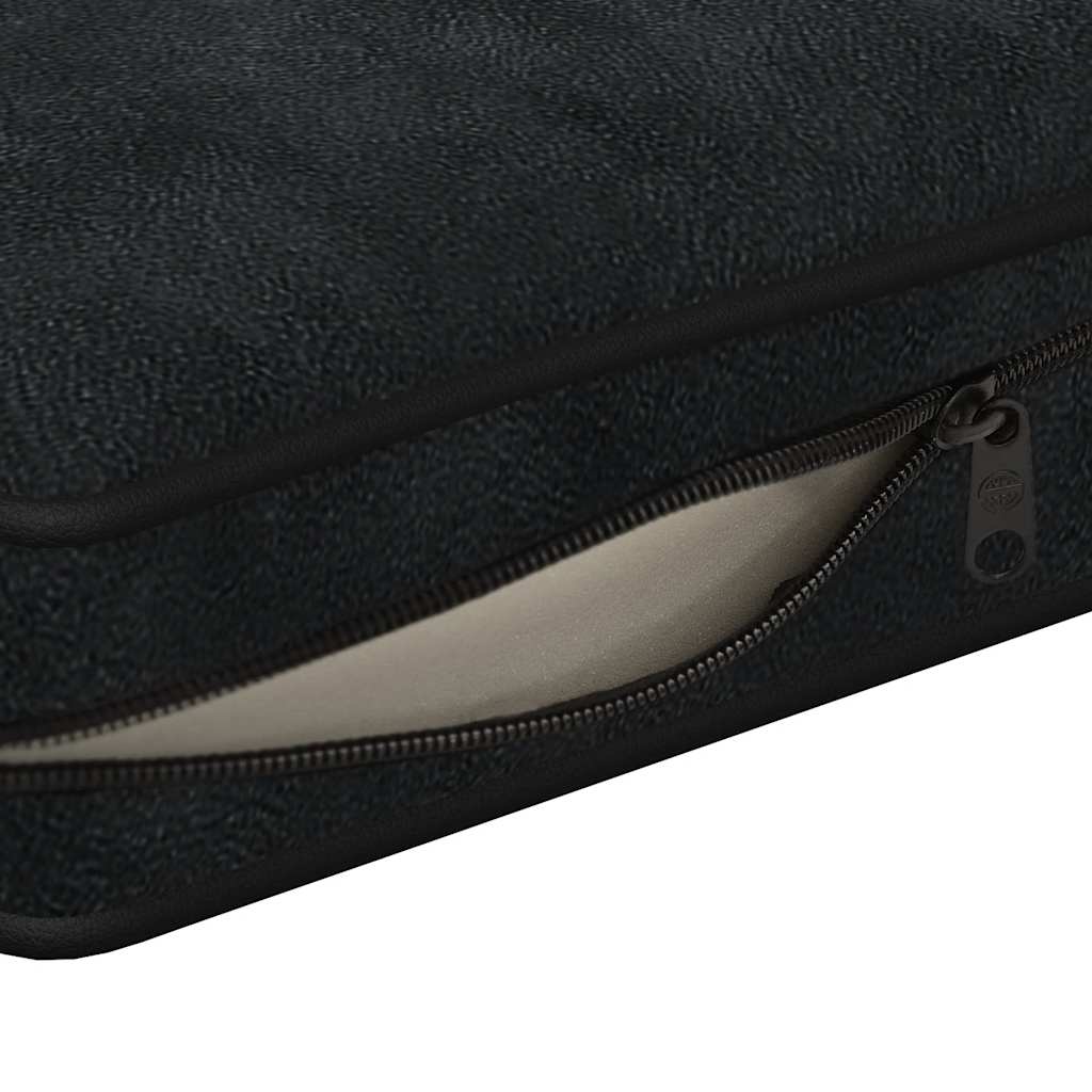 Sofa za pse crna 72 x 45 x 30 cm plišana