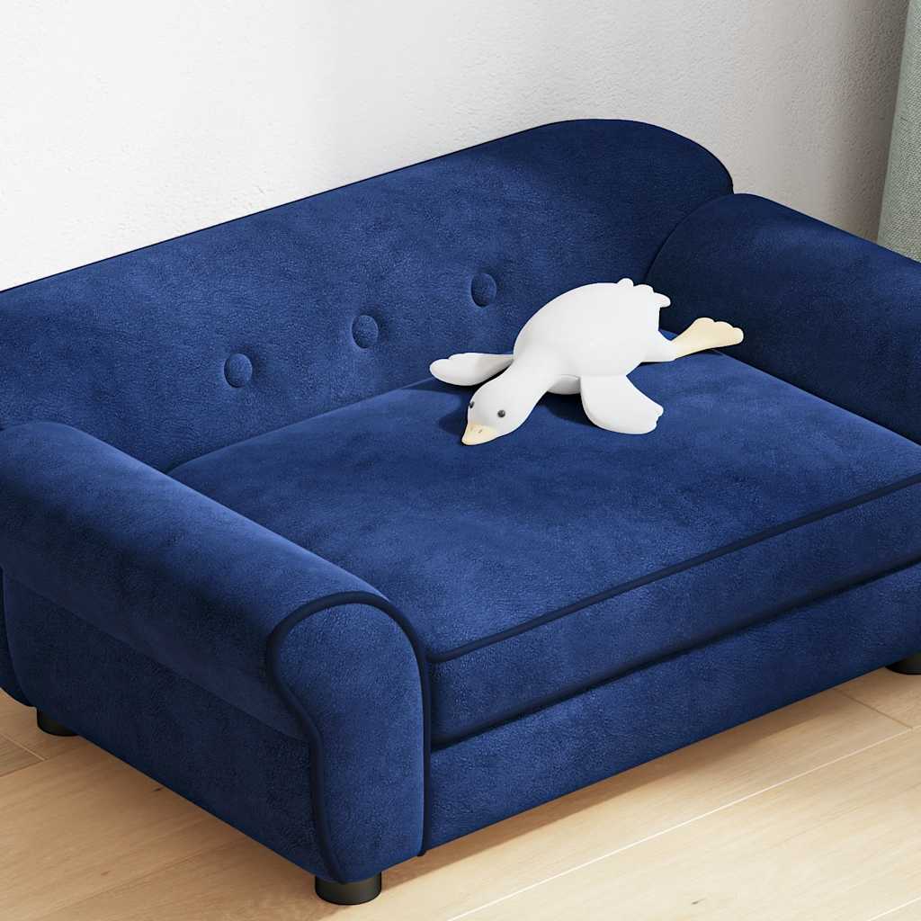 Sofa za pse plava 72 x 45 x 30 cm plišana