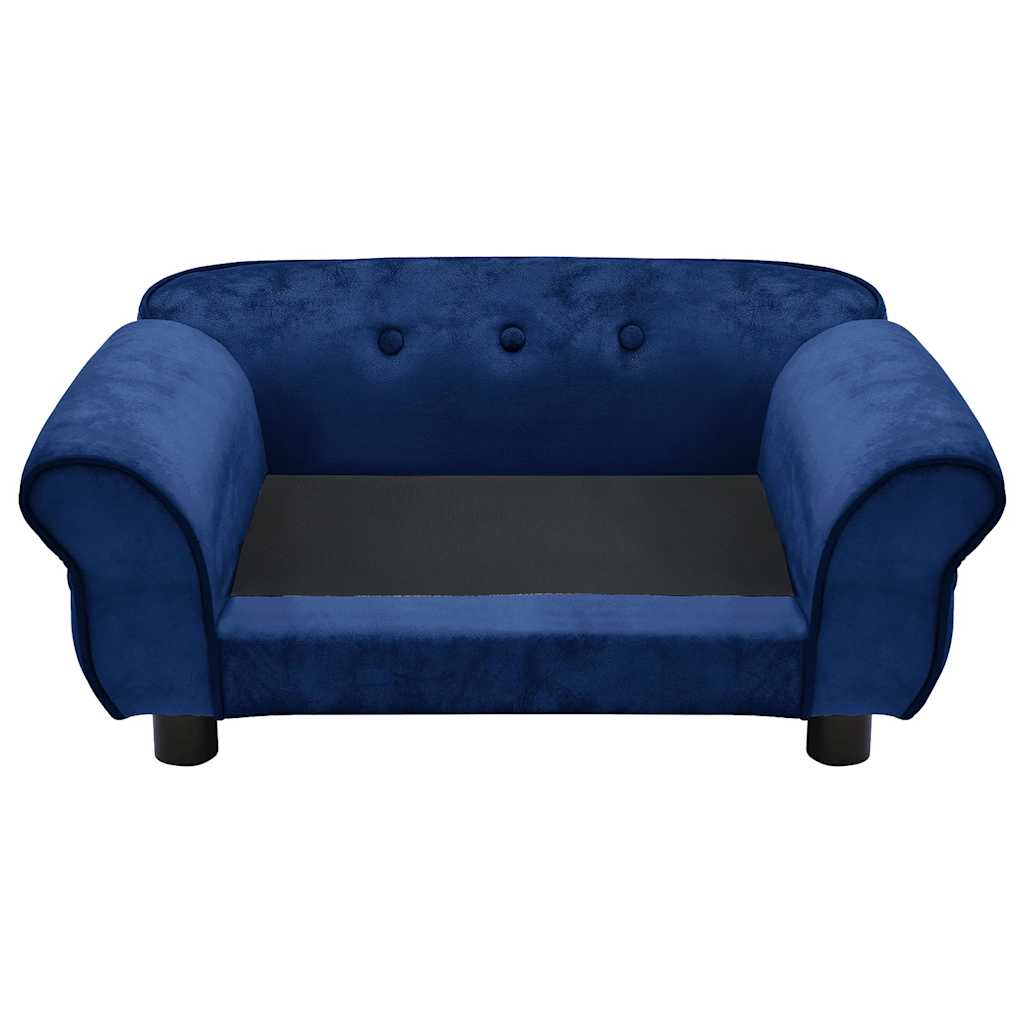 Sofa za pse plava 72 x 45 x 30 cm plišana