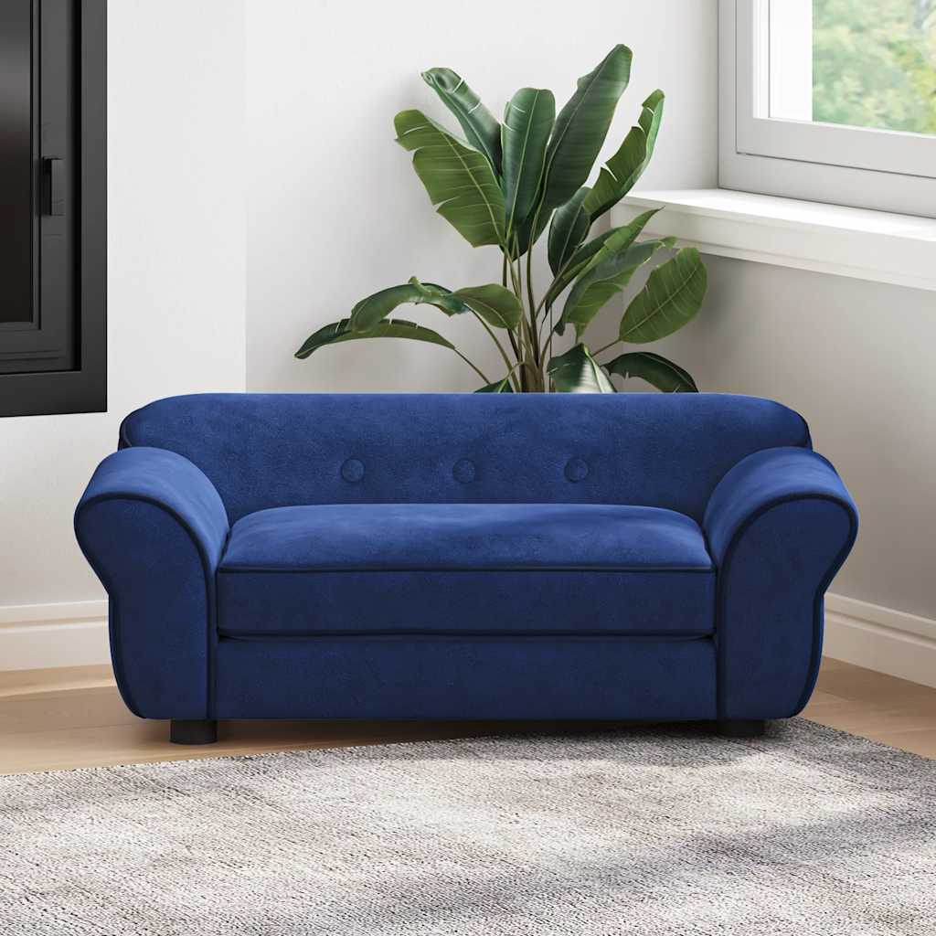 Sofa za pse plava 72 x 45 x 30 cm plišana