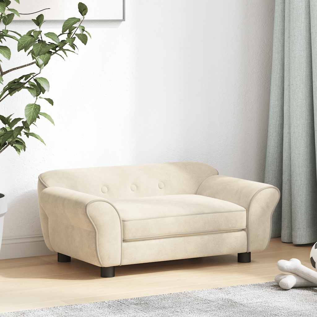 Sofa za pse krem 72 x 45 x 30 cm plišana