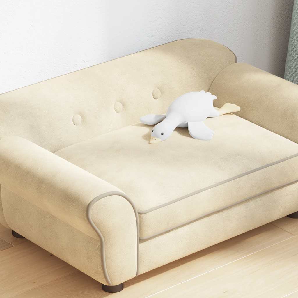 Sofa za pse krem 72 x 45 x 30 cm plišana