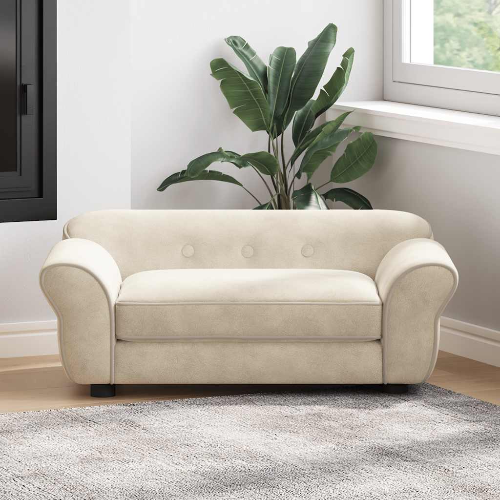 Sofa za pse krem 72 x 45 x 30 cm plišana