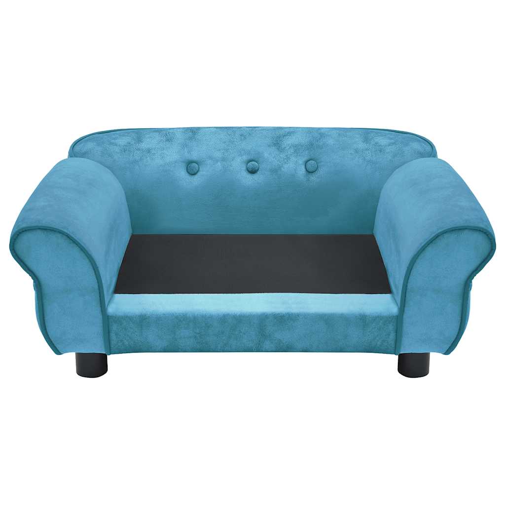 Sofa za pse tirkizna 72 x 45 x 30 cm plišana