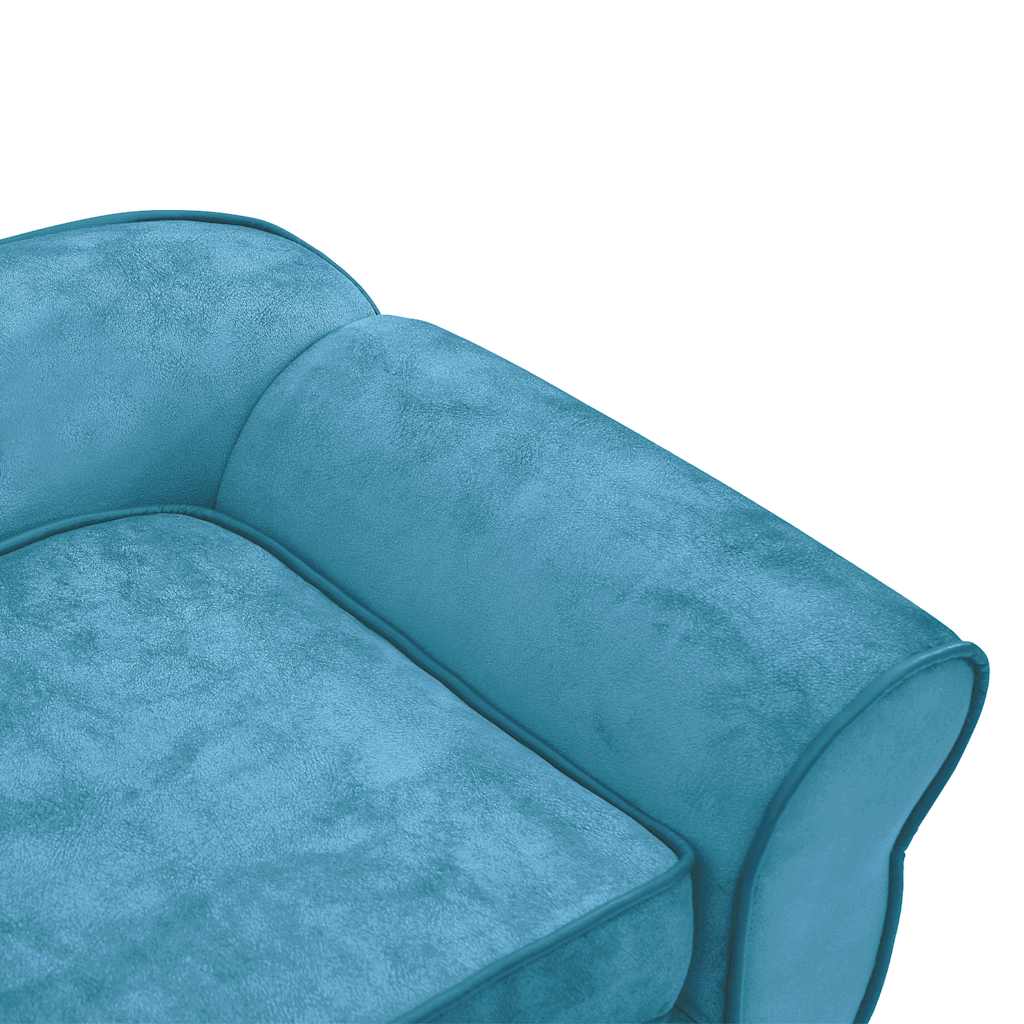 Sofa za pse tirkizna 72 x 45 x 30 cm plišana