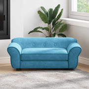 Sofa za pse tirkizna 72 x 45 x 30 cm plišana