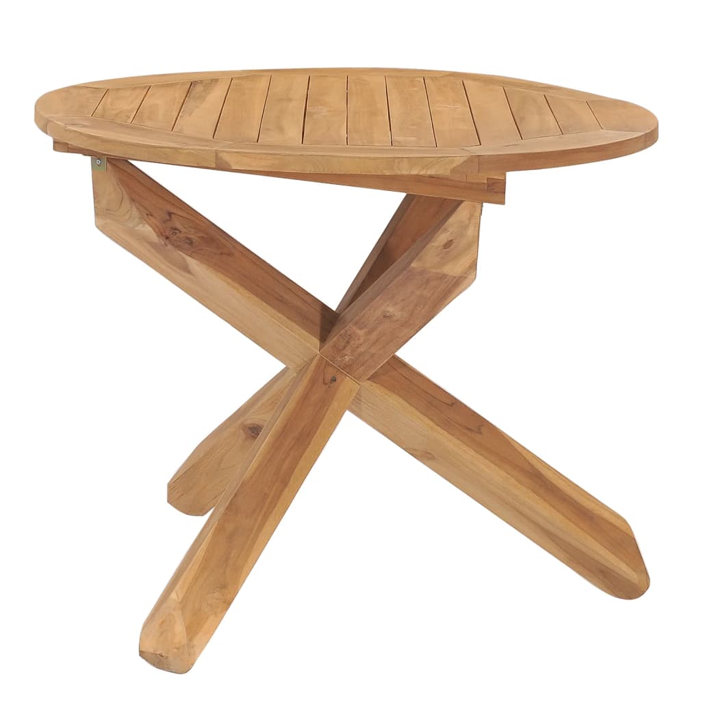 Vrtni blagovaonski stol Ø 90 x 75 cm od masivne tikovine